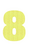 Set Tas nummers Strijkletters Aachen Glitter Neon Yellow Glitter 446 - afb. 2