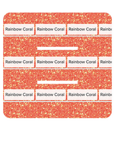 Set Tas nummers Strijkletters Alma Glitter Rainbow Coral Glitter ST - afb. 2