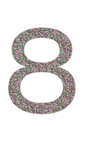 Set Tas nummers Strijkletters Ari Glitter Regenboog Multicolor 453 - afb. 2