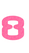 Set Tas nummers Strijkletters AX Glitter Neon Pink Glitter 448 - afb. 2