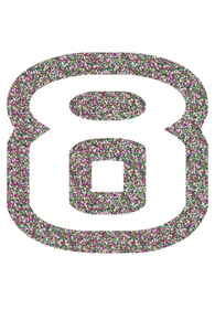 Set Tas nummers Strijkletters Crack Glitter Regenboog Multicolor 453 - afb. 2