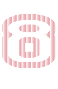 Set Tas nummers Strijkletters Crack Mirror Roze - afb. 2