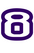 Set Tas nummers Strijkletters Crack Flex Aubergine - afb. 2