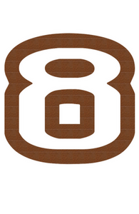 Set Tas nummers Strijkletters Crack Design Leer Bruin - afb. 2