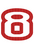 Set Tas nummers Strijkletters Crack Design Leer Rood - afb. 2