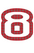 Set Tas nummers Strijkletters Crack Design Ruit Rood - afb. 2