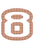 Set Tas nummers Strijkletters Crack Design Ruit Beige - afb. 2