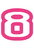 Set Tas nummers Strijkletters Crack Polyester Ondergrond Neon Roze - afb. 2