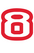 Set Tas nummers Strijkletters Crack Polyester Ondergrond Rood - afb. 2