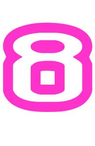 Set Tas nummers Strijkletters Crack Flex Magenta - afb. 2