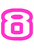 Set Tas nummers Strijkletters Crack Flex Magenta - afb. 2