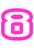 Set Tas nummers Strijkletters Crack Flex Magenta - afb. 2