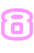 Set Tas nummers Strijkletters Crack Flex Neon Roze - afb. 2