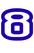 Set Tas nummers Strijkletters Crack Flex Royal Blauw - afb. 2
