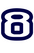 Set Tas nummers Strijkletters Crack Flex Donker Marine Blauw - afb. 2