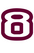 Set Tas nummers Strijkletters Crack Flex Burgundy - afb. 2