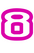 Set Tas nummers Strijkletters Crack Flock Magenta - afb. 2