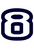 Set Tas nummers Strijkletters Crack Flock Navy Blauw - afb. 2