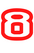 Set Tas nummers Strijkletters Crack Flock Neon Rood - afb. 2