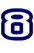 Set Tas nummers Strijkletters Crack Flock Royal Blauw - afb. 2