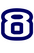 Set Tas nummers Strijkletters Crack Flock Royal Blauw - afb. 2