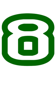 Set Tas nummers Strijkletters Crack Reflecterend Donker Groen - afb. 2