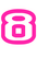 Set Tas nummers Strijkletters Crack Reflecterend Roze - afb. 2