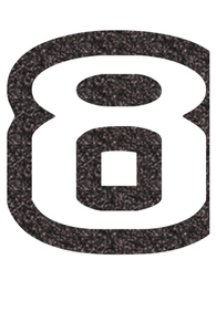 Set Tas nummers Strijkletters Crack Glitter Black Glitter 458 - afb. 2