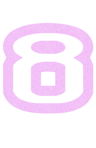 Set Tas nummers Strijkletters Crack Glitter Neon Purple 480 - afb. 2