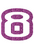 Set Tas nummers Strijkletters Crack Glitter Lavender 428 - afb. 2