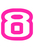 Set Tas nummers Strijkletters Crack Glow in the dark Glow in the Dark Roze - afb. 2