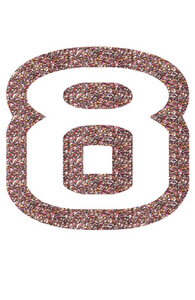 Set Tas nummers Strijkletters Crack Glitter Confetti - afb. 2