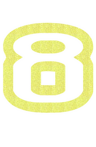 Set Tas nummers Strijkletters Crack Glitter Neon Yellow Glitter 446 - afb. 2