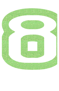 Set Tas nummers Strijkletters Crack Glitter Neon Green Glitter 447 - afb. 2