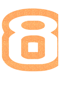 Set Tas nummers Strijkletters Crack Glitter Neon Orange Glitter 449 - afb. 2