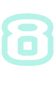 Set Tas nummers Strijkletters Crack Glitter Neon Bleu Glitter 480 - afb. 2