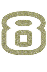 Set Tas nummers Strijkletters Crack Glitter Champagne Glitter 490 - afb. 2