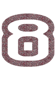 Set Tas nummers Strijkletters Crack Glitter Rose Gold Glitter 486 - afb. 2