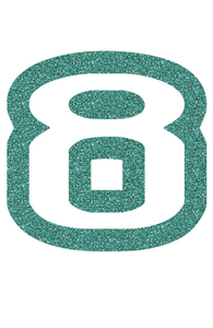 Set Tas nummers Strijkletters Crack Glitter Jade Glitter 482 - afb. 2