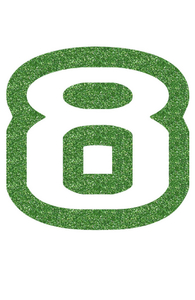 Set Tas nummers Strijkletters Crack Glitter Light Green Glitter 483 - afb. 2