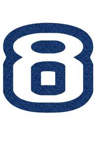 Set Tas nummers Strijkletters Crack Glitter Navy Blue Glitter 423 - afb. 2