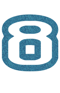 Set Tas nummers Strijkletters Crack Glitter Bleu Glitter 454 - afb. 2