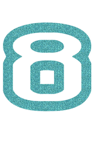 Set Tas nummers Strijkletters Crack Glitter Sky Bleu Glitter 445 - afb. 2