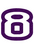 Set Tas nummers Strijkletters Crack Glitter Purple Glitter 424 - afb. 2