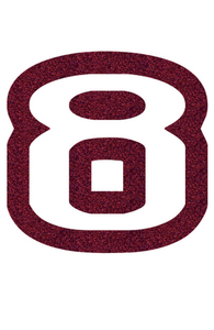 Set Tas nummers Strijkletters Crack Glitter Burgundy  Glitter 422 - afb. 2