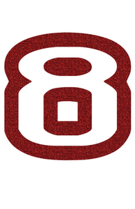 Set Tas nummers Strijkletters Crack Glitter Red Glitter 456 - afb. 2