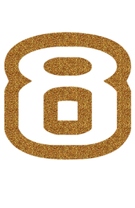 Set Tas nummers Strijkletters Crack Glitter Dark Gold 429 - afb. 2