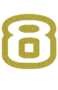 Set Tas nummers Strijkletters Crack Glitter Gold Glitter 451 - afb. 2