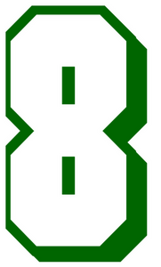 Set Tas nummers Strijkletters Flash Flex Midden Groen - afb. 2