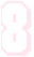 Set Tas nummers Strijkletters Flash Flex Pastel Roze - afb. 2